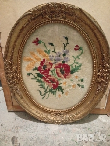 Бродерия в рамка , снимка 2 - Гоблени - 52706800
