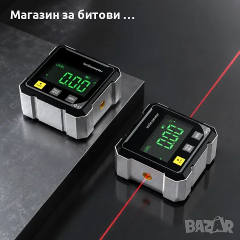 Дигитален магнитен инклинометър с лазер, снимка 2 - Измервателни инструменти - 55935448