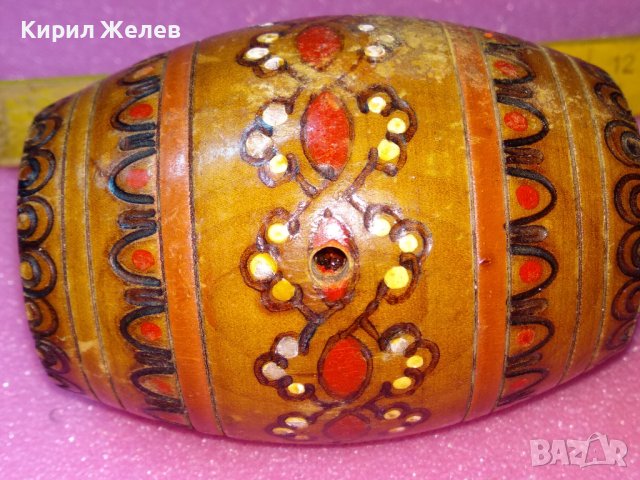 СТАР ЕТНО ПИРОГРАФИРАН СУВЕНИР БУРЕНЦЕ РЪЧНА ИЗРАБОТКА За ТЕМАТИЧНА ДЕКОРАЦИЯ 24078, снимка 2 - Декорация за дома - 44185551