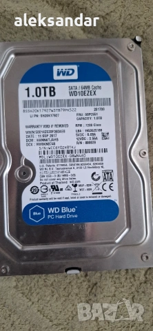 wd blue 1TB на 100процента на 256дни ползван 