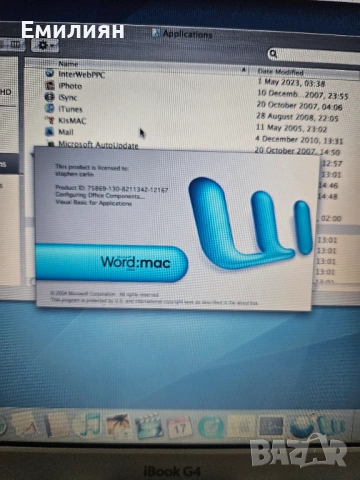 Ретро лаптоп Apple iBook G4, снимка 5 - Лаптопи за дома - 53232079