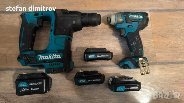 Акумулаторен перфоратор MAKITA HR166DSMJ ,ударен гайковерт Makita TD110DSME - 10.8V Li-Ion , снимка 3 - Перфоратори - 54154355