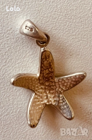 Сребърна висулка „Морска звезда“ – фин блясък и нежна елегантност, снимка 3 - Колиета, медальони, синджири - 54106195