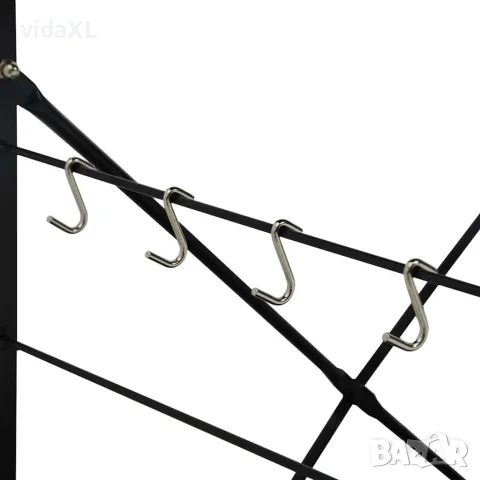vidaXL Шкаф за микровълнова черно и дъб 60x39,6x123 см инженерно дърво, снимка 6 - Шкафове - 56146495