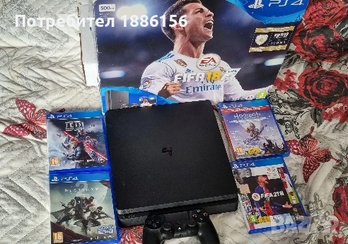 ps4 слим 500 гб перфектен, снимка 3 - PlayStation конзоли - 47088000