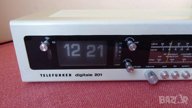 Vintage Telefunken Digitale 201,Clock Radio 1973-1978год, снимка 1 - Радиокасетофони, транзистори - 29801853