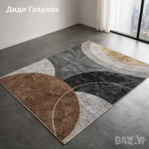 Модерен килим за хол 120х160см,Противоплъзгащ и миещ се, снимка 6 - Други - 53882974