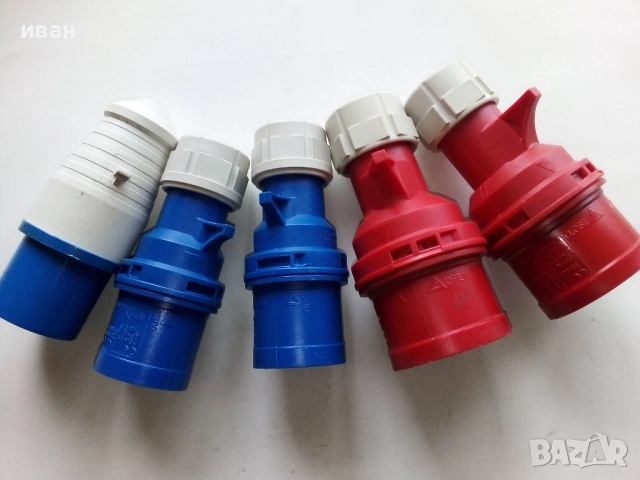 Евро щепсели трифазни и монофазни16А.нови