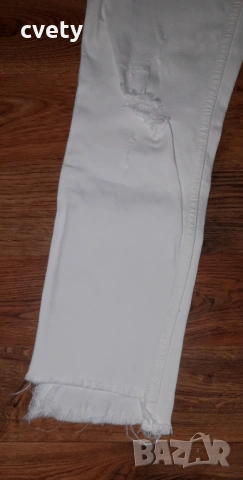 Детски бели дънки ZARA за ръст 140, снимка 4 - Детски панталони и дънки - 54166690