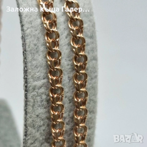 Златен синджир 585 – 6,67 г, дължина 50 см, снимка 2 - Колиета, медальони, синджири - 54215426