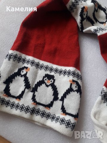 Зимна шапка с пингвини, снимка 2 - Шапки - 39646943