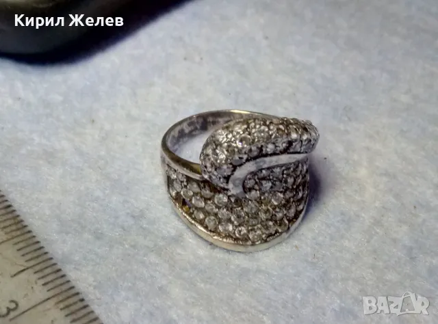 РАЗКОШЕН СКЪПОЦЕНЕН СРЕБЪРЕН ПРЪСТЕН СРЕБРО 925 ОБСИПАН с ИСКРЯЩИ ЮВЕЛИРНО ФАСЕТИРАНИ ЦИРКОНИ 41780, снимка 4 - Пръстени - 49886391