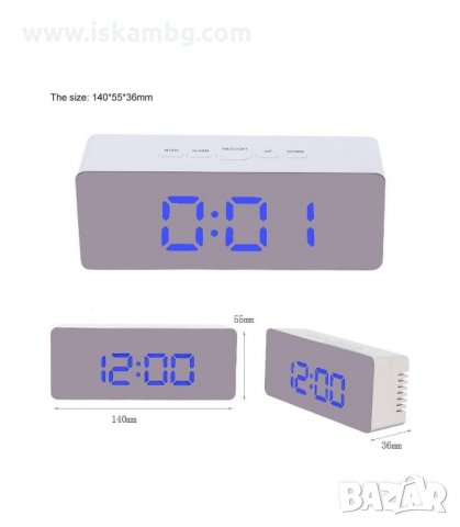 НАСТОЛЕН ЧАСОВНИК С ОГЛЕДАЛЕН ДИСПЛЕЙ - код 2214, снимка 8 - Друга електроника - 33946474