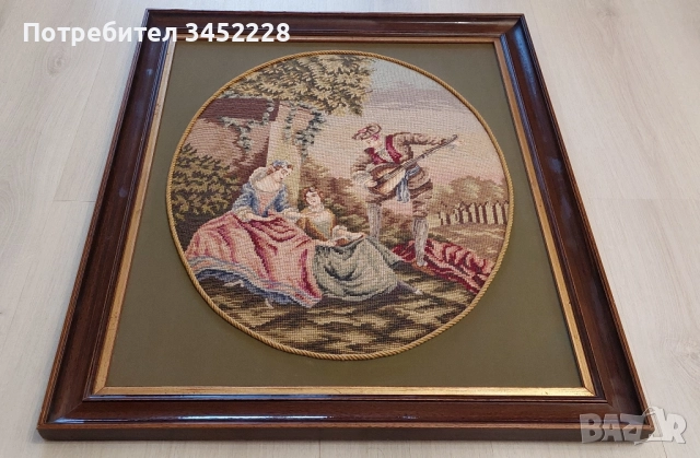гоблен рамка дървена за ценители 79см 68см, снимка 2 - Гоблени - 51567397