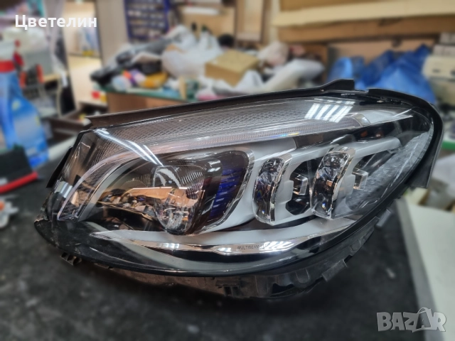 Ляв фар за Mercedes C W205 Multibeam lqv far мерцедес 205 ц класа, снимка 4 - Части - 52950228