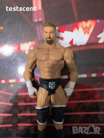 Екшън фигура WWE Triple H Трите Хикса Mattel basic Series играчка figure short hair, снимка 3 - Колекции - 48507254