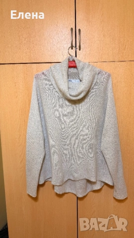 Пуловер Zara. 100% Kaшмир Размер L., снимка 11 - Блузи с дълъг ръкав и пуловери - 54274535