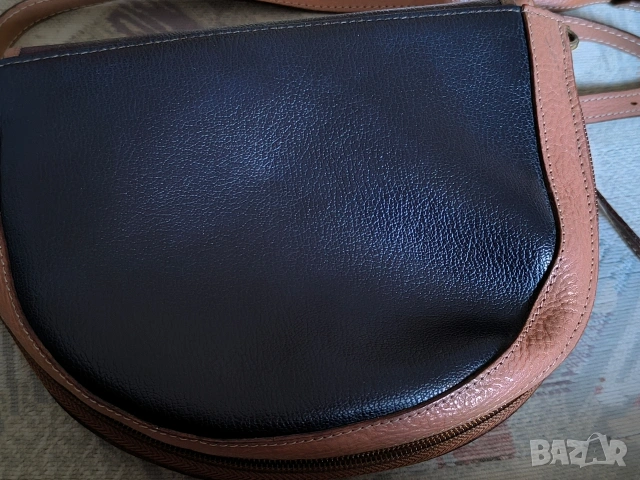 оригинална чанта двулицева естествена кожа на бранда il Santi italy, снимка 4 - Чанти - 53008537