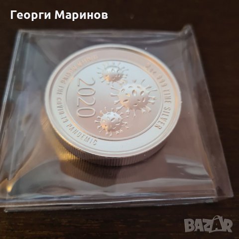 Сребърна монета, Silver round, COVID-19, 2020 година, 2 унции, проба 999, снимка 12 - Нумизматика и бонистика - 34991829