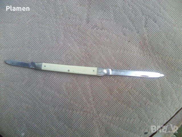 Старо джобно ножче на Петко Денев - Велико Търново с две остриета, снимка 1 - Ножове - 40831865