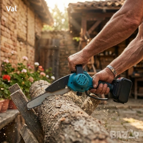 Акумулаторен верижен трион 8" / 6" (88VF) – комплект с 2 шини и 2 батерии