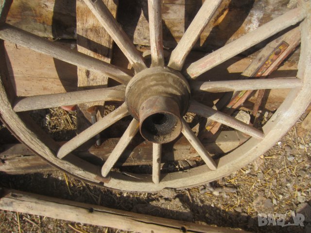 старо Колело от каруца и колело за полилей със синджири, снимка 3 - Други - 30192000