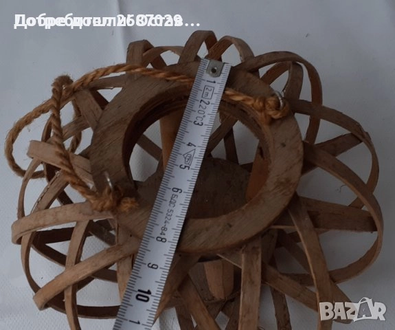 Стари чекръци, Дървен чекрък, дървен инструмент, висящ свещник, огледало, снимка 10 - Други ценни предмети - 29443612