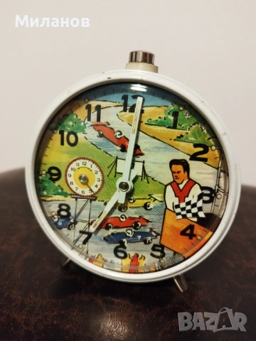 Стар анимиран будилник, настолен часовник, снимка 3 - Антикварни и старинни предмети - 53970109