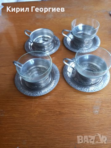 Продавам красиви чаши с подстакани за чай , снимка 1 - Чаши - 36580552