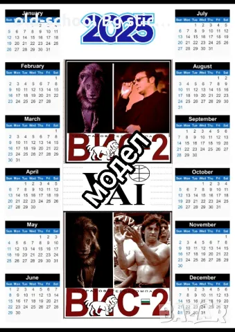 Календари 2025 {ВИС-2/СИК}, снимка 1