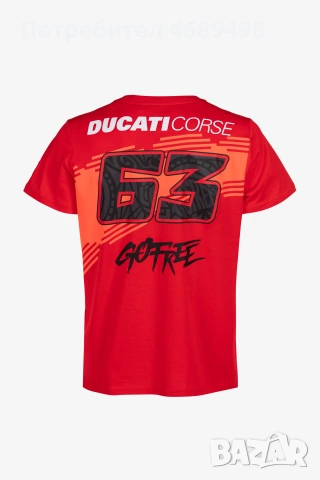Ducati Corse Francesco Bagnaia #63 тениска – официална MotoGP тениска, снимка 2 - Тениски - 53238363