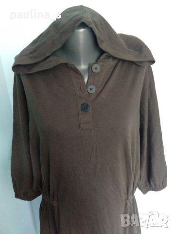 Два различни броя / 2XL / 5XL / Памучна рокля тип туника с качулка "Zara" , снимка 4 - Рокли - 37416558