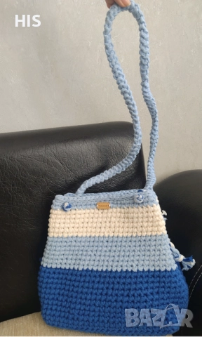 Дамски плетени чанти, луксозни, хендмейд с подплата и джоб, различни модели , снимка 12 - Чанти - 40479208