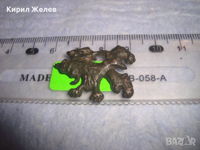 СТАРО МАЛКО БРОНЗОВО ЛЪВЧЕ - ВЕНЗЕЛ КОКАРДА от ЦАРСТВО БЪЛГАРИЯ 28027, снимка 4 - Антикварни и старинни предмети - 37320143