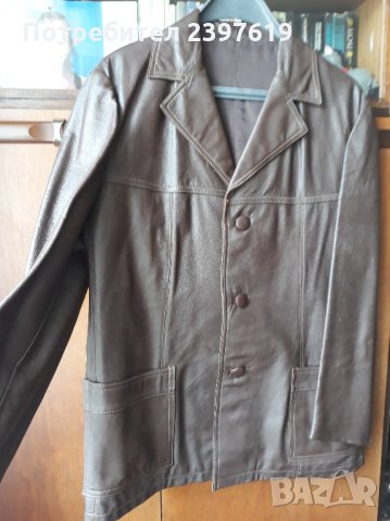 Ново кожено мъжко яке- № 010, снимка 3 - Якета - 29385071