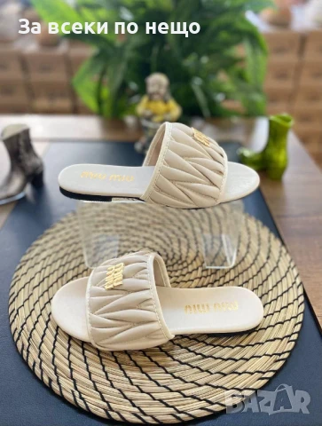 Miu Miu Дамски Чехли Миу Миу - 4 Налични Цвята Код E600, снимка 3 - Чехли - 50945953