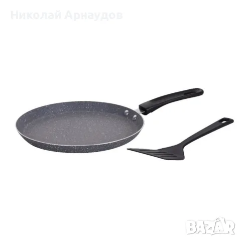 Тиган за палачинки с шпатула Oliver Voltz OV51322H26S, 26см, Мраморно покритие, Индукция, Сив