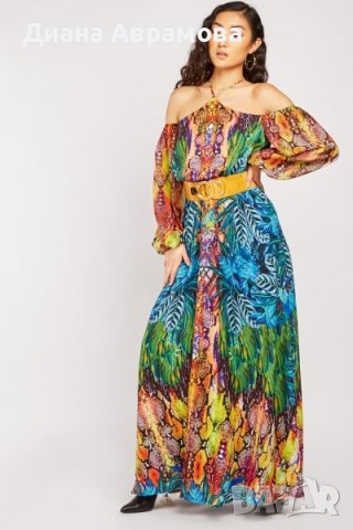 дълга цветна рокля 4ХЛ