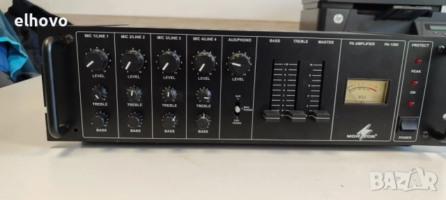 Усилвател Monacor PA-1500, снимка 2 - Ресийвъри, усилватели, смесителни пултове - 52139628