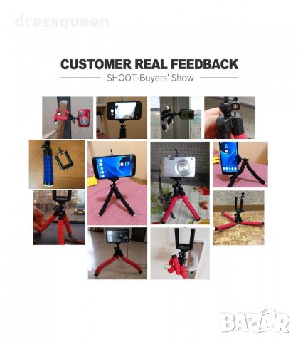 3195 Гъвкав статив за телефон, снимка 7 - Селфи стикове, аксесоари - 34231163