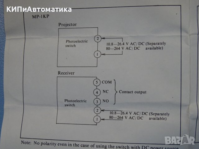 рефлекторен фотодатчик Matsushita Electric MP R500P-AC/DC photo switch 100-240V, снимка 9 - Резервни части за машини - 37513196
