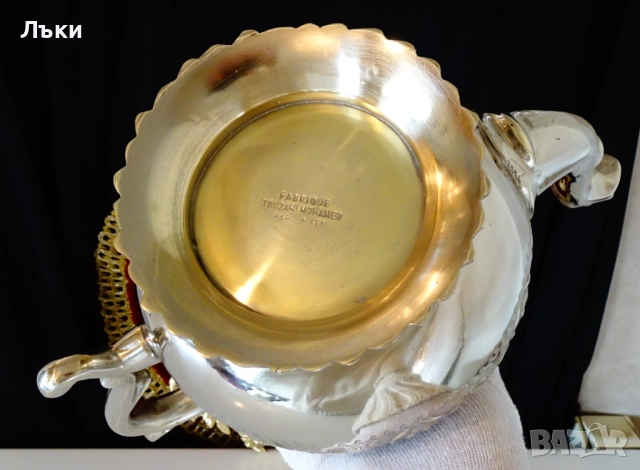 Посребрен марокански чайник,кана Touzani Mohamed. , снимка 8 - Антикварни и старинни предмети - 52776856