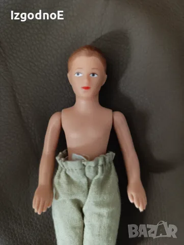 Винтидж малка кукла мъж, ретро кукла, снимка 5 - Кукли - 48625797