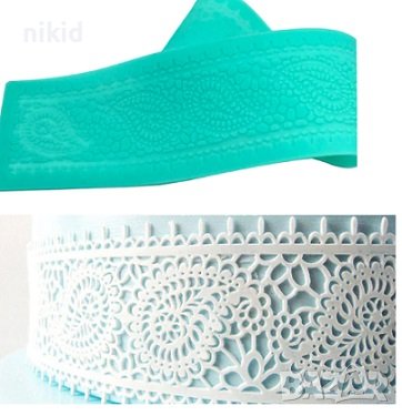 8 дантелени капки в мрежа силиконов молд за гъмпейст дантела за украса декорации на торта