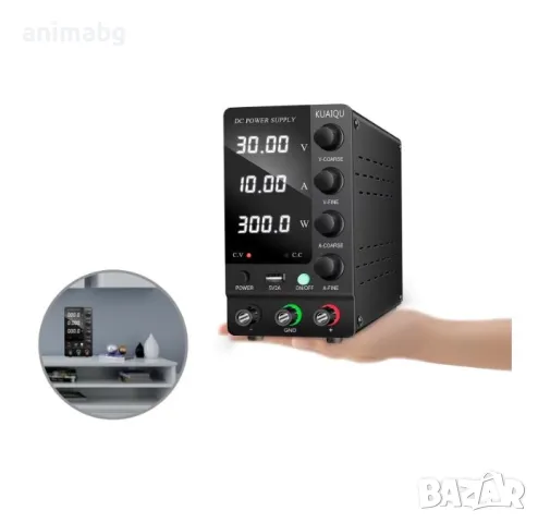 ANIMABG DC лабораторен захранващ блок станция, 120V, 3A, 300W, Черен, снимка 8 - Друга електроника - 49763193