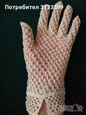 Ръчно плетени РЪКАВИЦИ  от КОПРИНА , снимка 2 - Ръкавици - 37466883