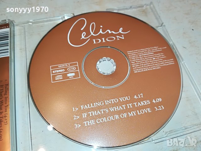 CELINE DION FALLING INTO YOU CD-EPIC ВНОС GERMANY 0604231646, снимка 6 - CD дискове - 40280283