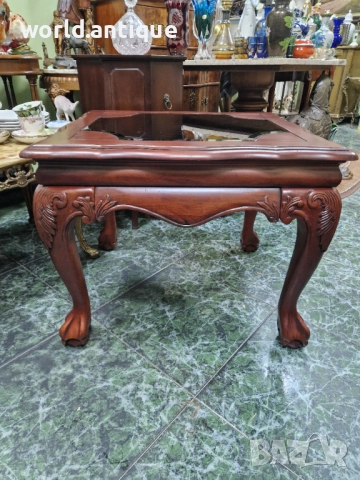 Уникална антикварна дървена английска маса Чипъндейл , снимка 3 - Маси - 52322963