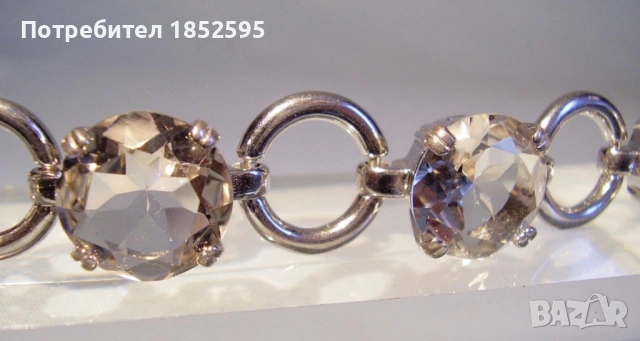 Сребърна гривна и пръстен с планински кристал, снимка 7 - Пръстени - 54277922
