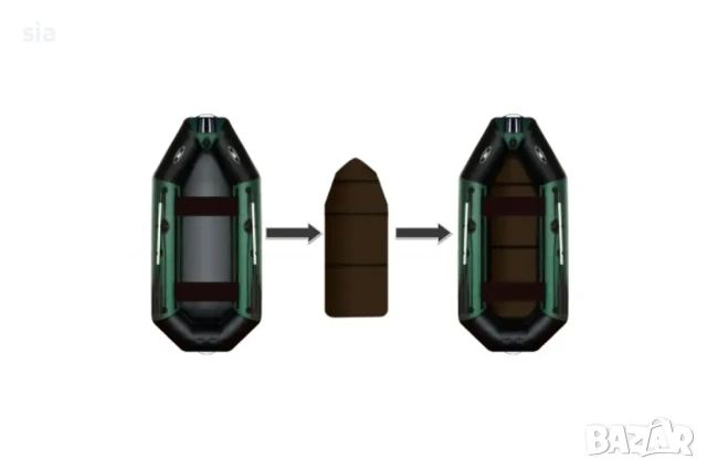 НАДУВАЕМА ЛОДКА AQUA-STAR С ТВЪРДО ДЪНО B 275 FFD, снимка 2 - Екипировка - 51026587